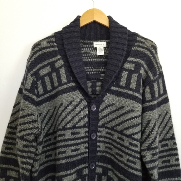 Oliver Perry Wool Blend Cardigan Size XL - Picture 3 of 7